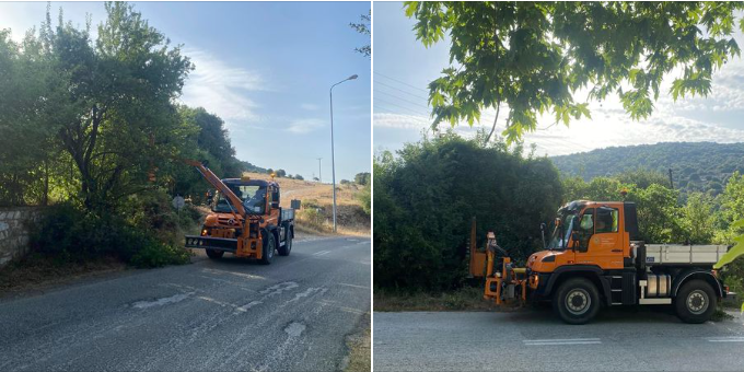 Καθαρισμός παρόδιας βλάστησης στις Κορυφές από την Π.Ε Καβάλας