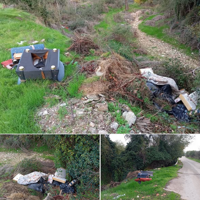 Αγανάκτησε με τα πεταμένα ογκώδη αντικείμενα στο δρόμο για το νεκροταφείο Κρυονερίου ο πρόεδρος του χωριού