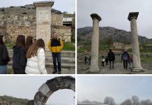 Επίσκεψη στον αρχαιολογικό χώρο των Φιλίππων πραγματοποιήθηκε με 46 μαθητές/τριες της Β’ Γυμνασίου Κρηνίδων